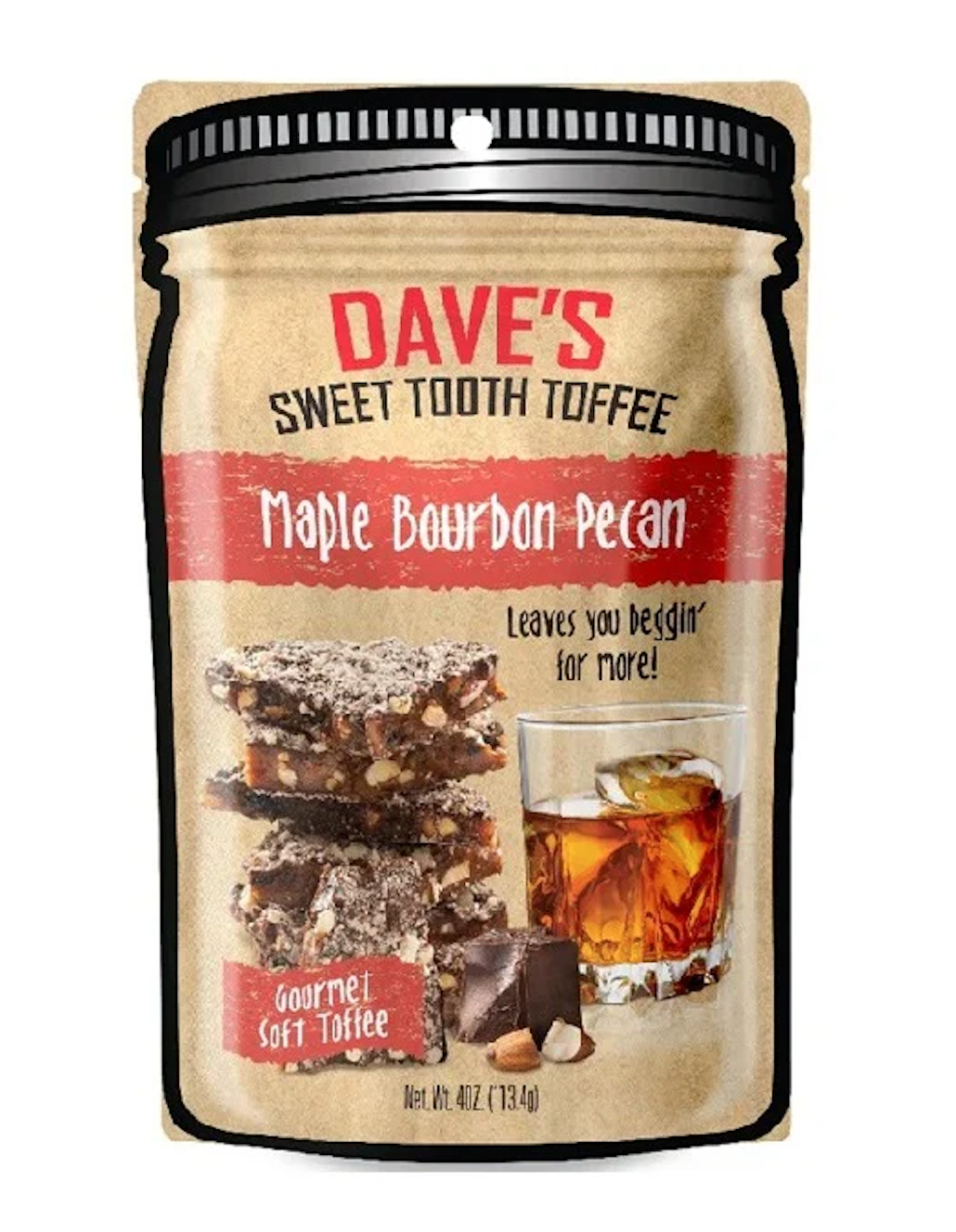 Picture Dave's Sweet Tooth Toffee - Maple Bourbon Pecan