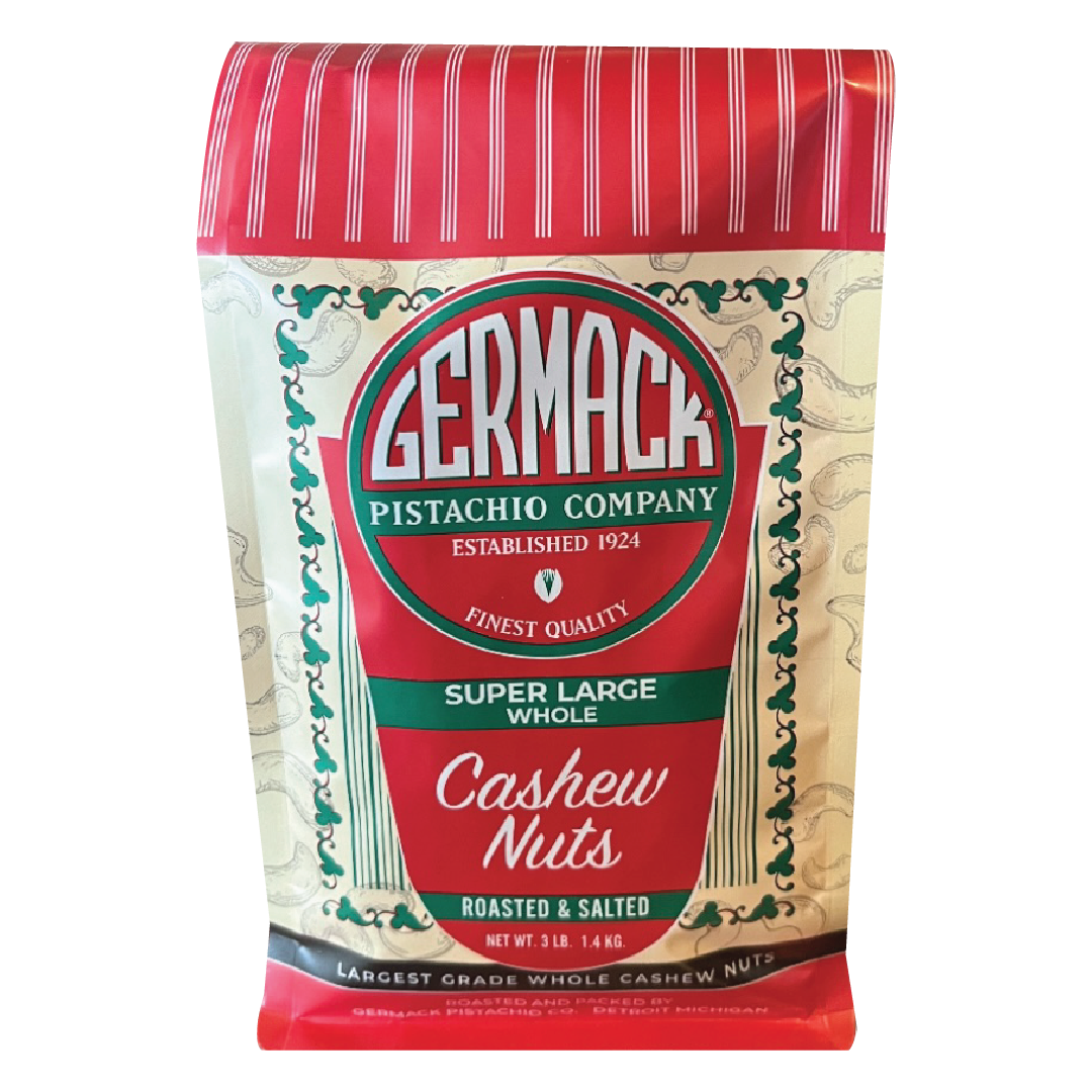 Picture Cashews - Super Large Whole - Roasted, Salted 3 lb Paper Bag C6