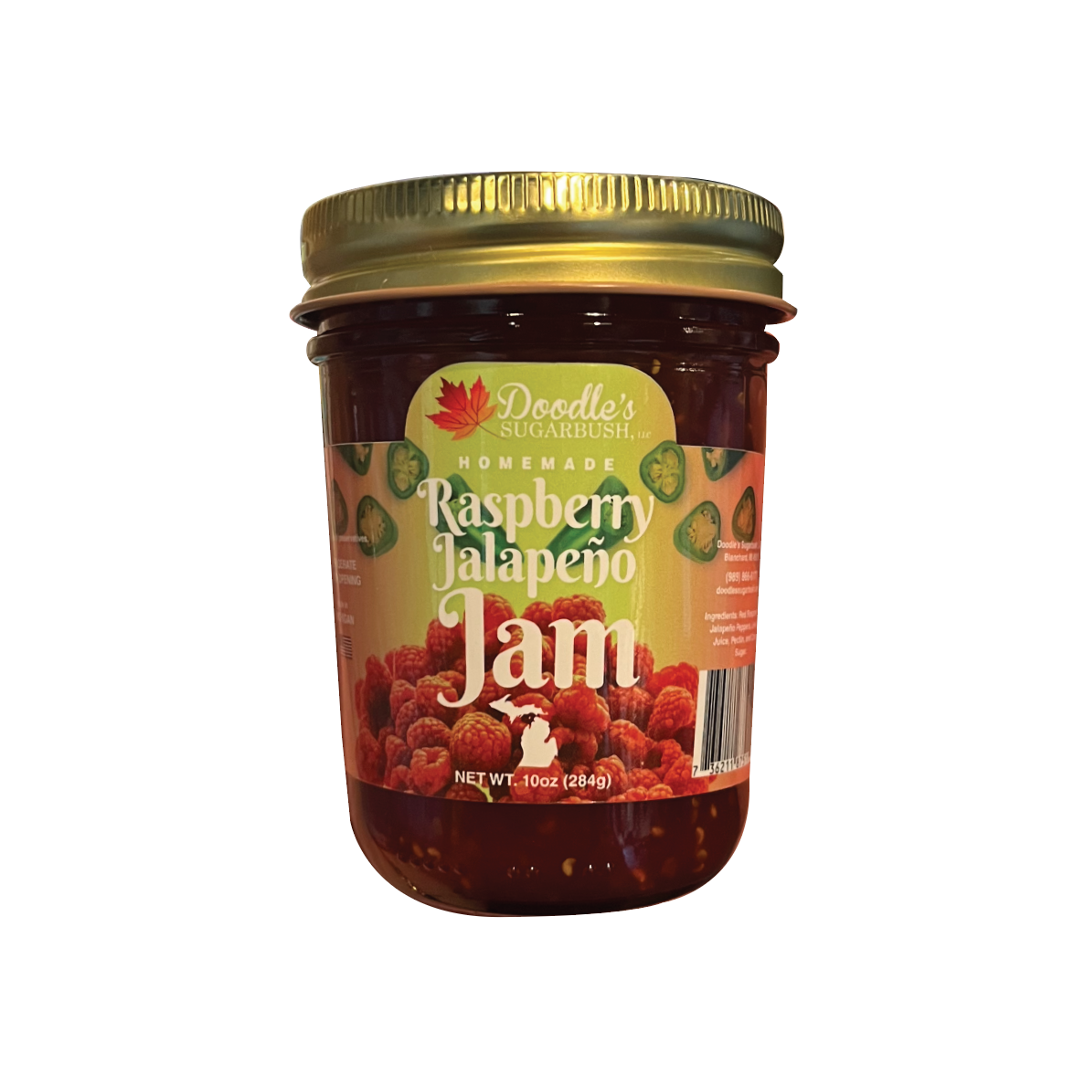 Picture Doodle's Sugarbush Homemade Raspberry Jalapeno Jam 10oz