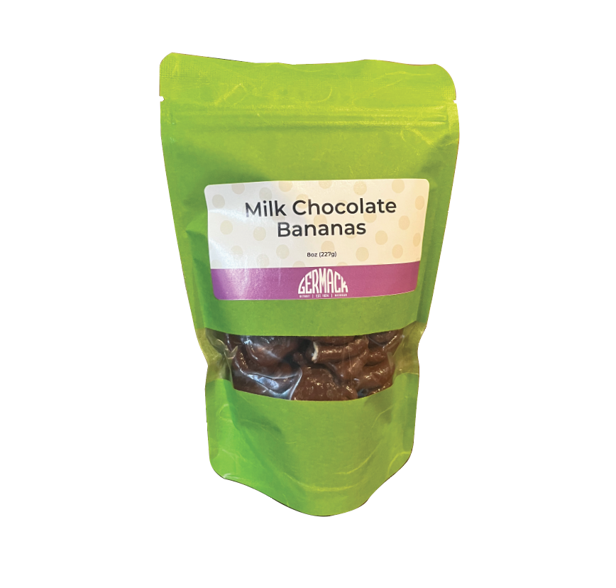 Picture Milk Chocolate Covered Bananas - 8 oz