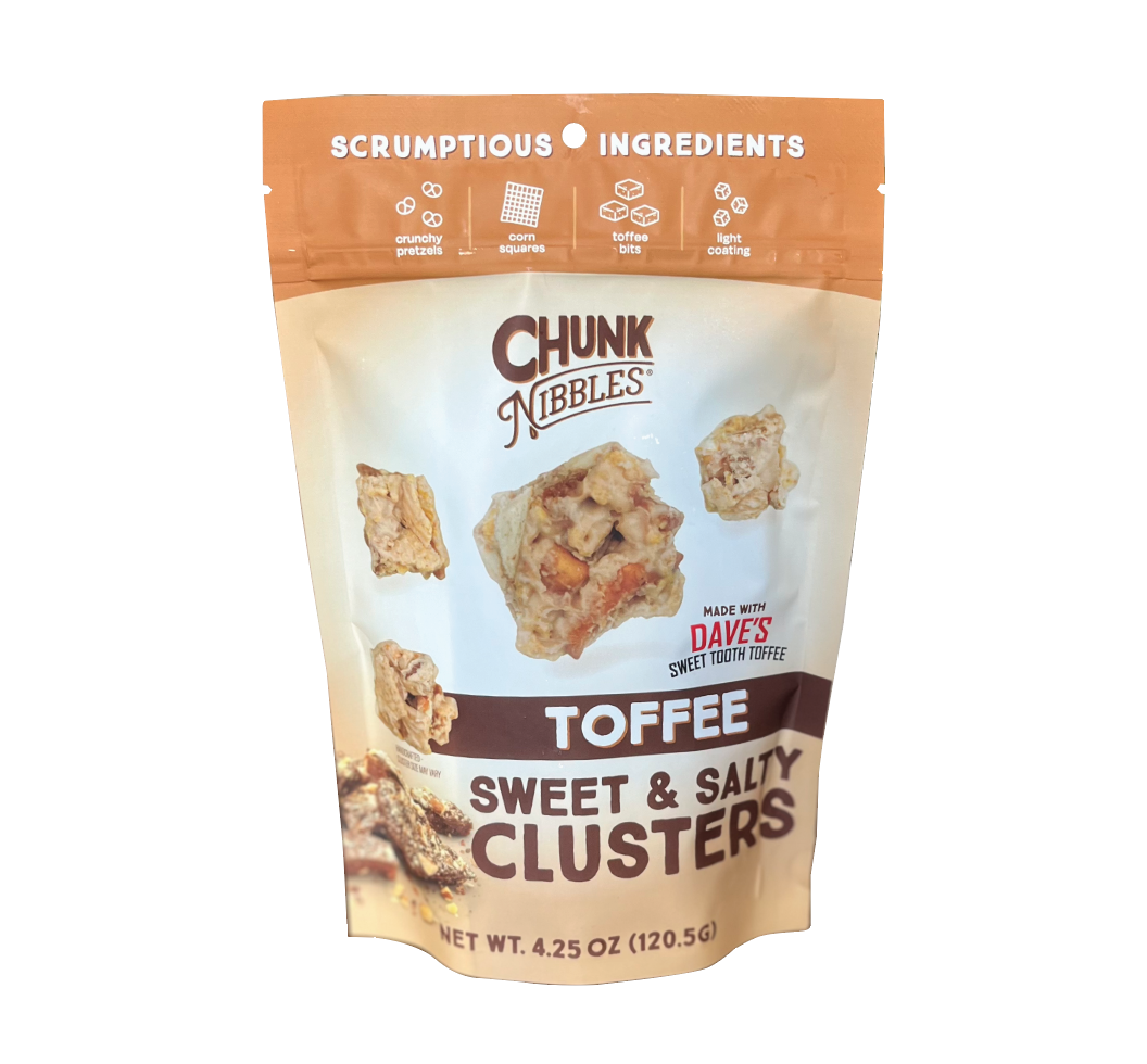 Picture Chunk Nibbles Toffee Sweet & Salty Clusters 4.25 oz