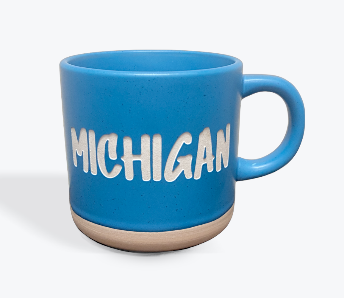Picture Michigan - Blue Ceramic Mug 10oz