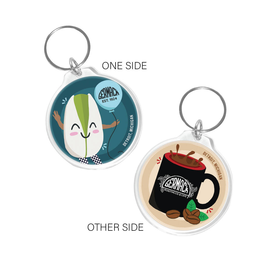 Picture Germack Pistachio & Roasting Co. Double Sided Keychain 2"
