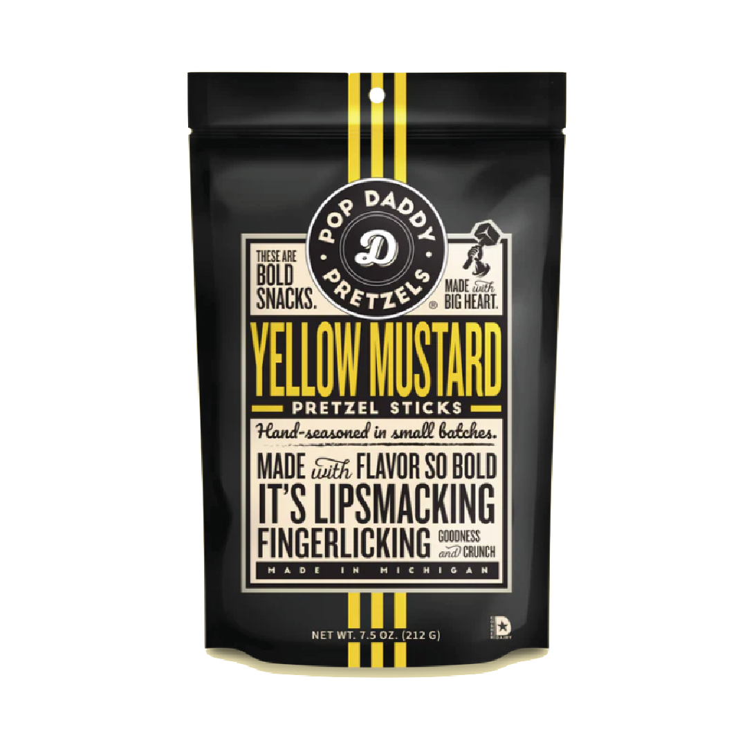 Picture Pretzels - PopDaddy - Yellow Mustard Seasoned - 7.5oz