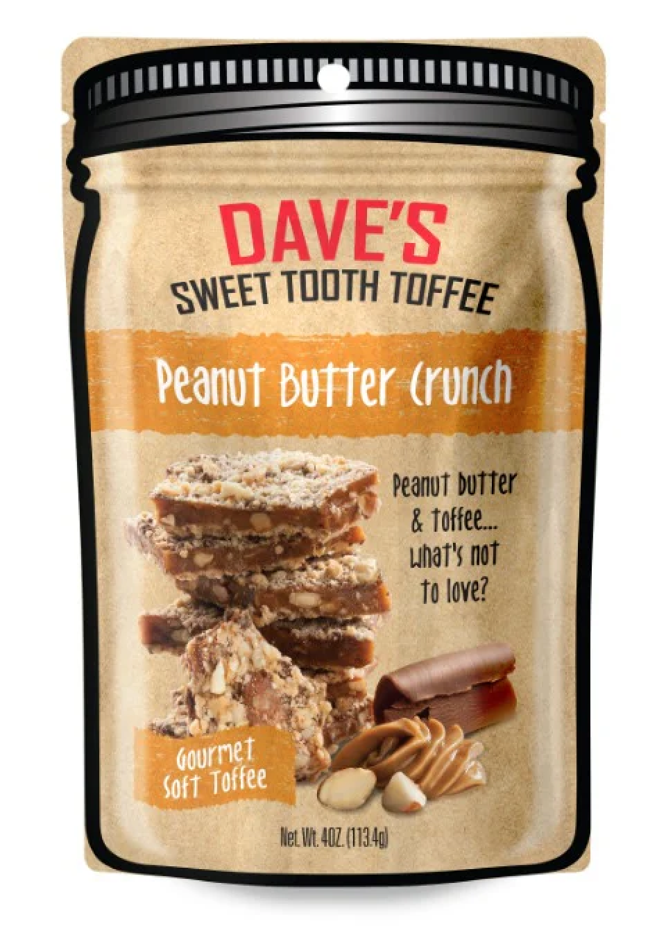 Picture Dave's Sweet Tooth Toffee - Peanut Butter Crunch