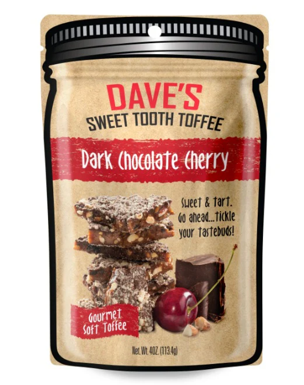 Picture Dave's Sweet Tooth Toffee - Dark Chocolate Cherry