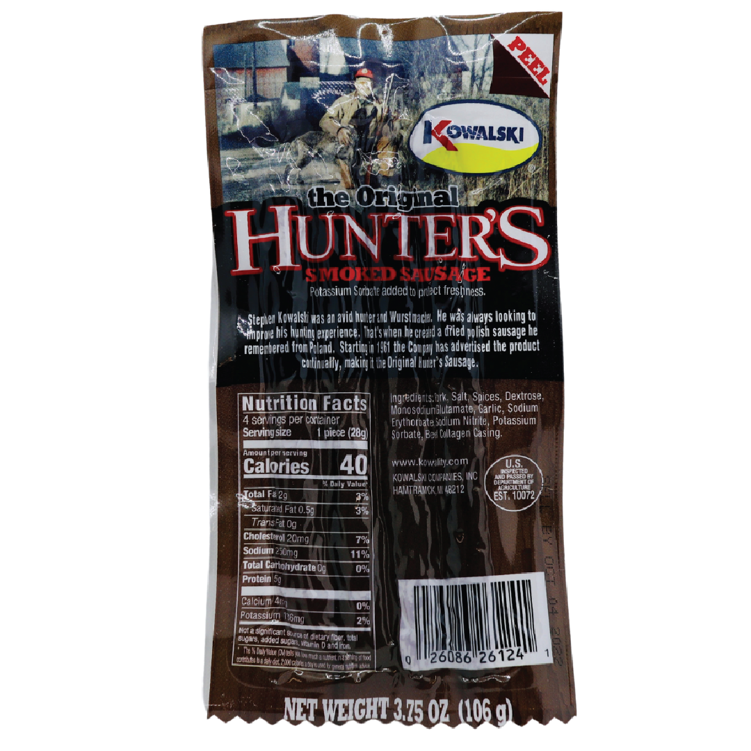 Picture Hunter's Sausage Regular - Kowalski (3.75oz bag)