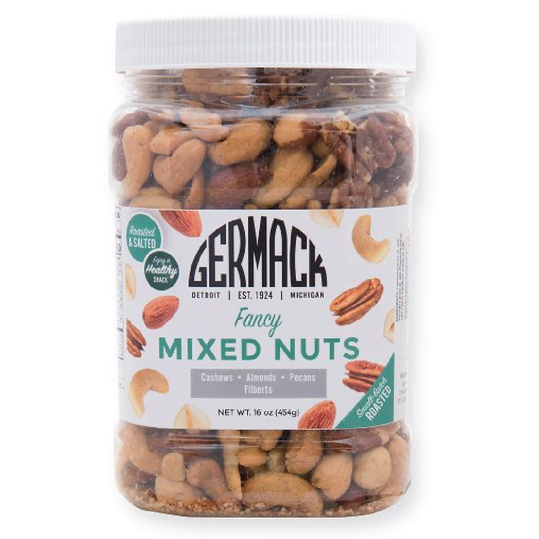Picture Mixed Nuts (Cashews, Almonds, Pecans, Filberts) JAR 16oz